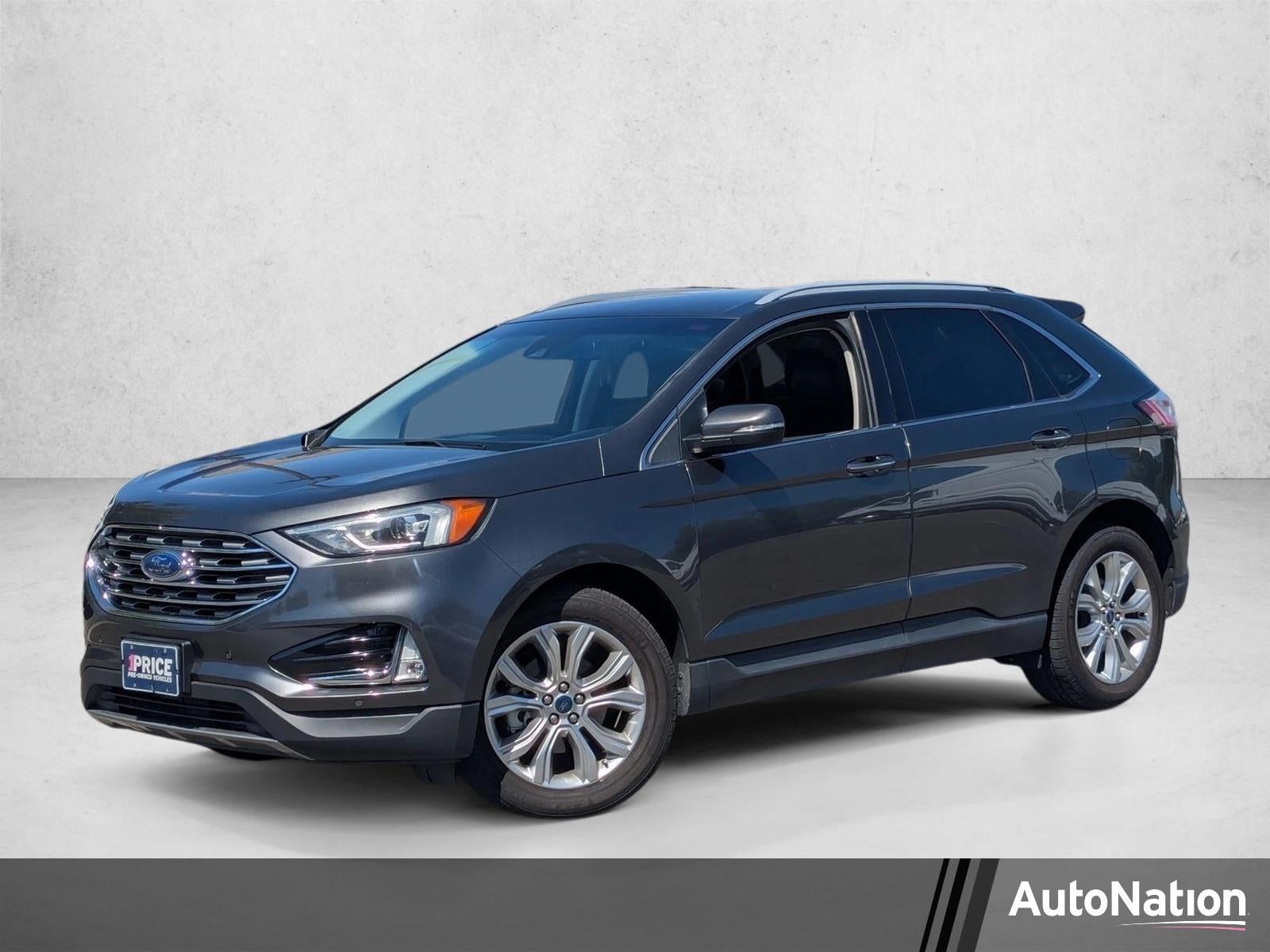 2020 Ford Edge Titanium FWD in Magnetic Metallic — front three-quarter view